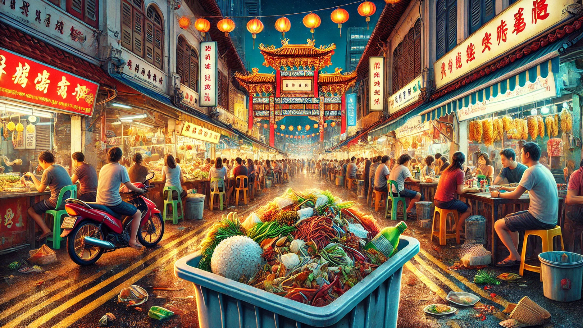 Chinatown Hawker Leftovers Consumption